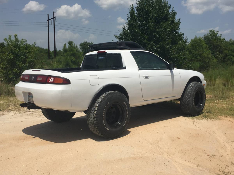 Illustration for article titled Somebody Built A Lifted Nissan 240SX Truck